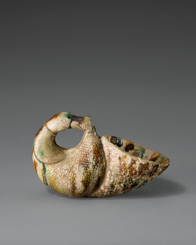 唐 三彩鵝式角形盃  TANG DYNASTY (AD 618-907) - 图2