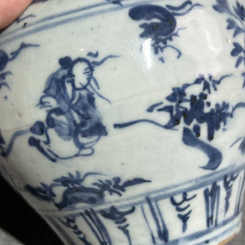 明早期青花人物罐 - 图15