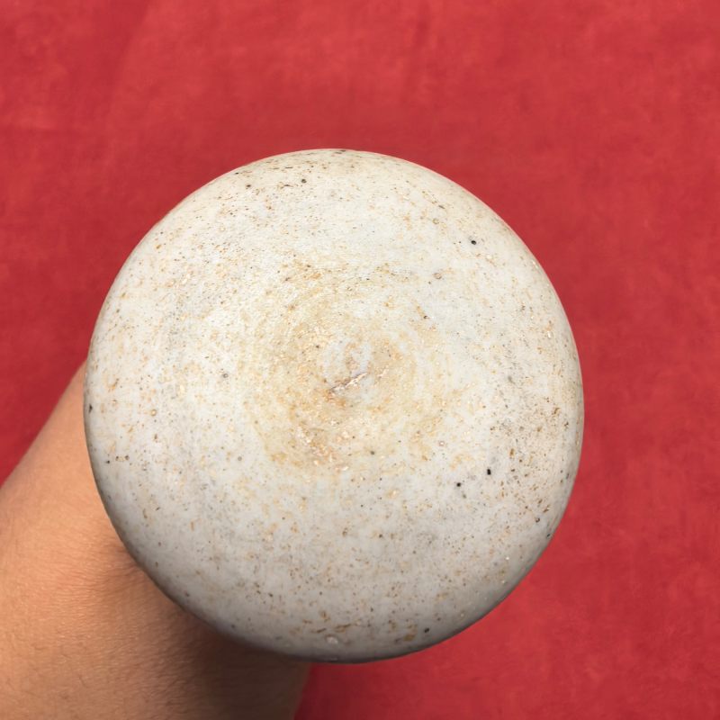 清中期 青花缠枝花卉纹药钵，药杵一组 - 图13