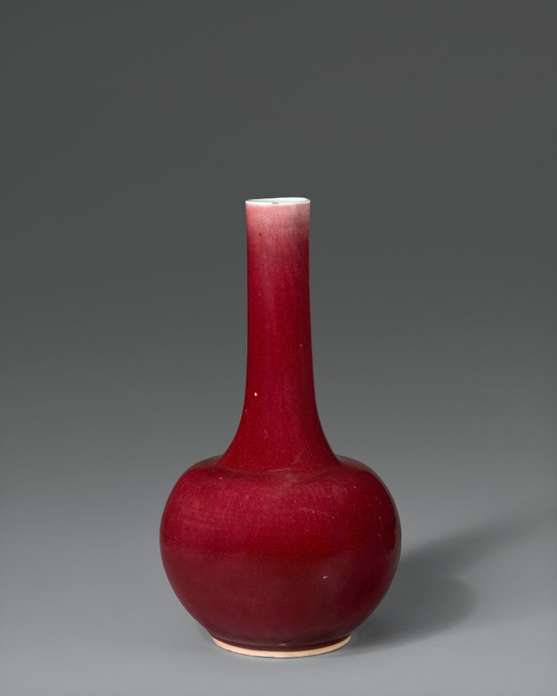 清康熙 郎窯紅釉長頸瓶  KANGXI PERIOD (1662-1722) - 图2
