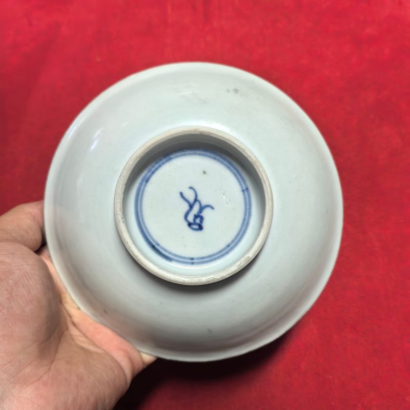 清早期 青花凤穿牡丹纹盘 - 图7