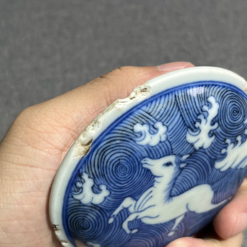 明晚期青花瑞兽筒式炉 - 图6