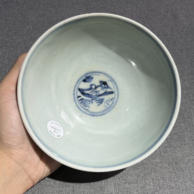 明中期青花人物碗 - 图6