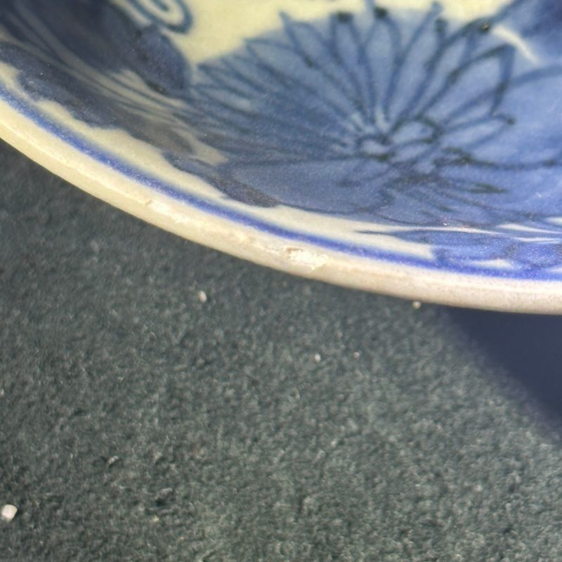 清早期 青花凤穿牡丹纹盘 - 图9