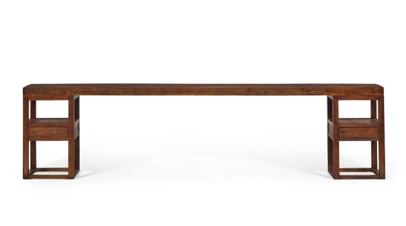 十七世紀 黃花梨獨板架几案  17TH CENTURY