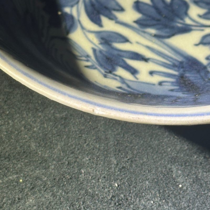 清早期 青花凤穿牡丹纹盘 - 图10