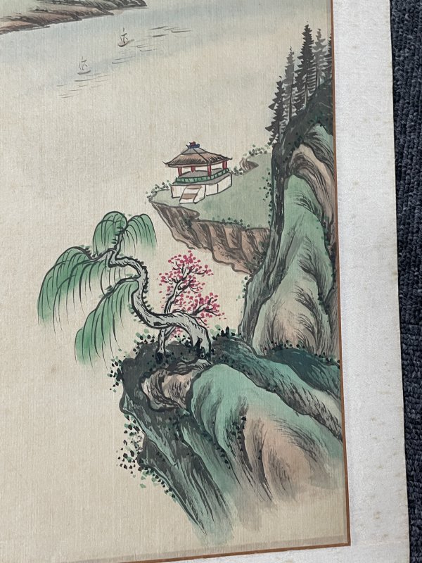 老山水画一对 - 图7