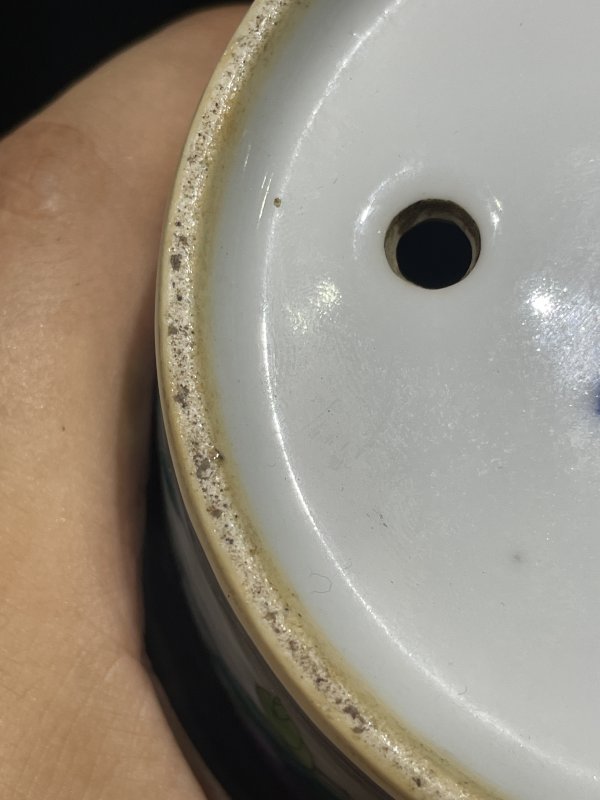 民国 粉彩花卉纹花盆 - 图12
