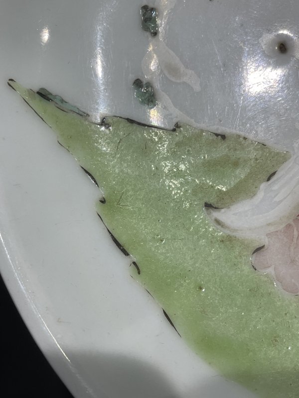 清康熙 德化窑人物诗文盘 - 图5