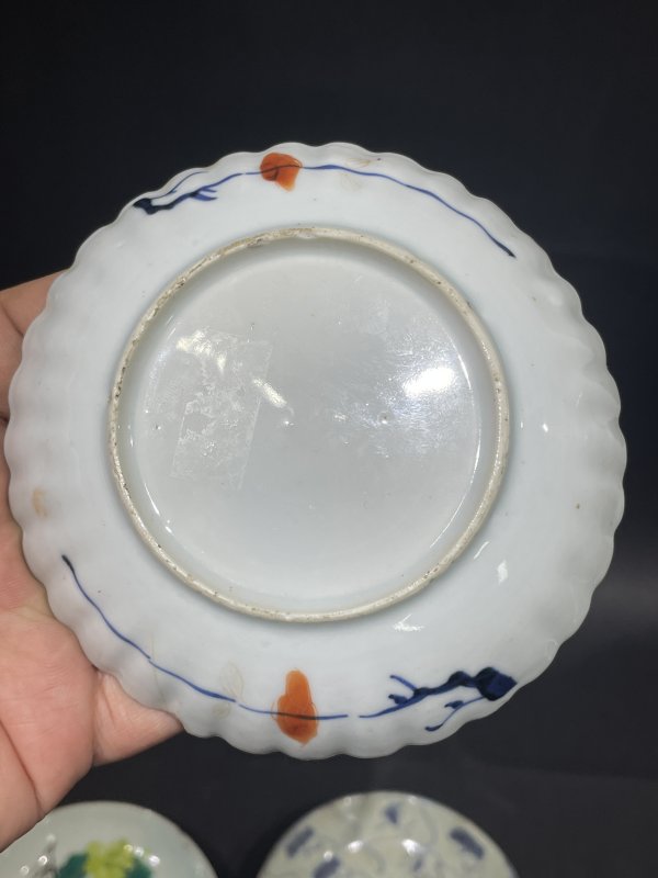 清 青花粉彩碟六件一组 - 图11