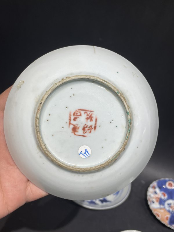 清 青花粉彩碟六件一组 - 图13
