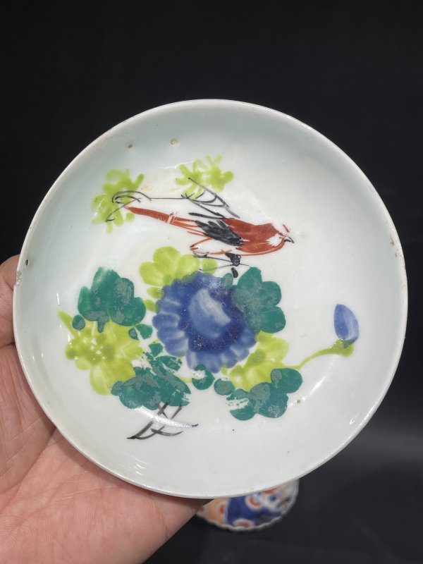 清 青花粉彩碟六件一组 - 图14