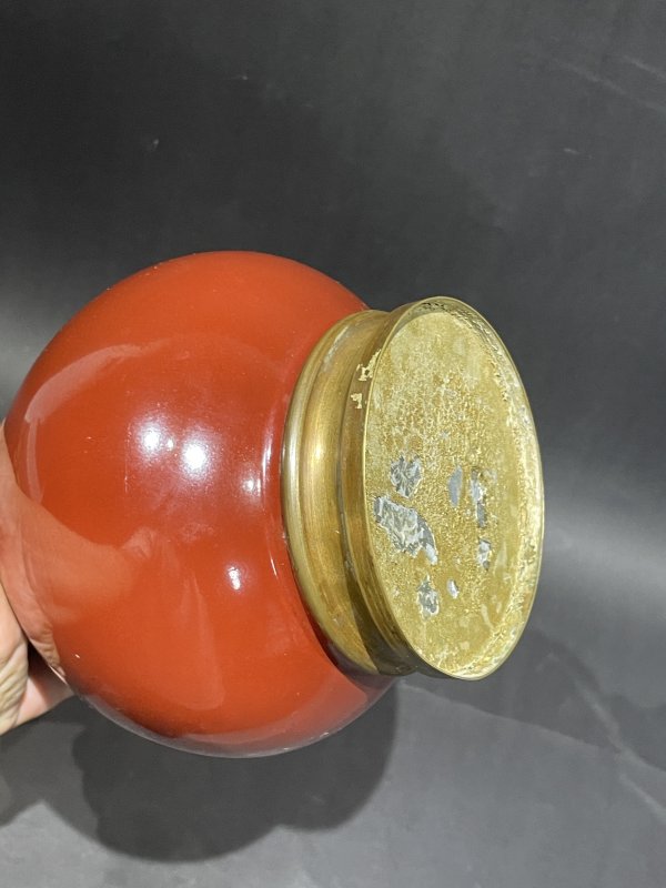 清雍正 胭脂红釉瓶 - 图7