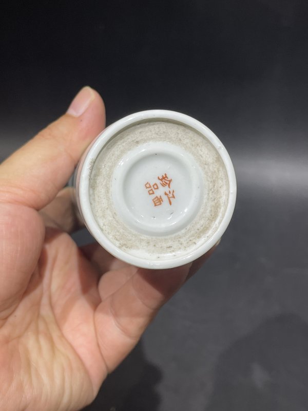 民国 粉彩花鸟诗文香筒 - 图10