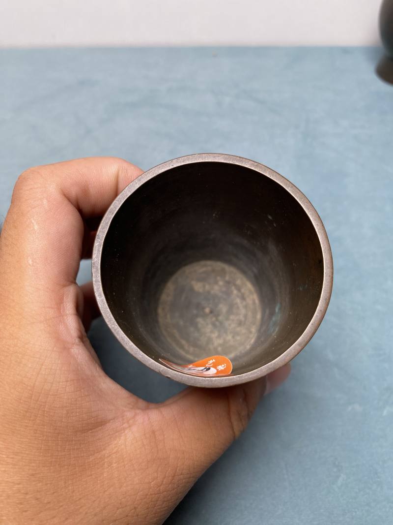 清 “石叟”款铜错银丝文房器一组六件 - 图31