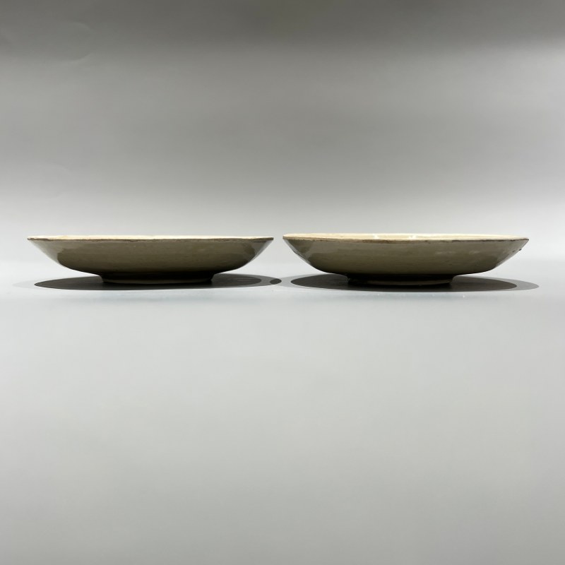 明代 白釉印花洗一对 - 图4