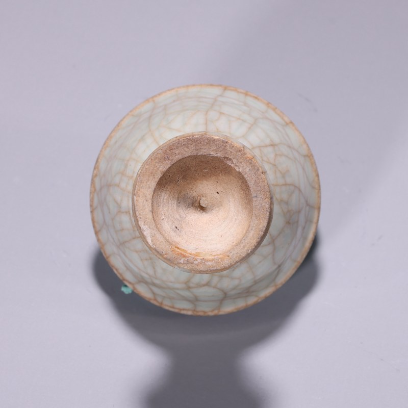 明代 龙泉窑青釉高足杯 - 图3