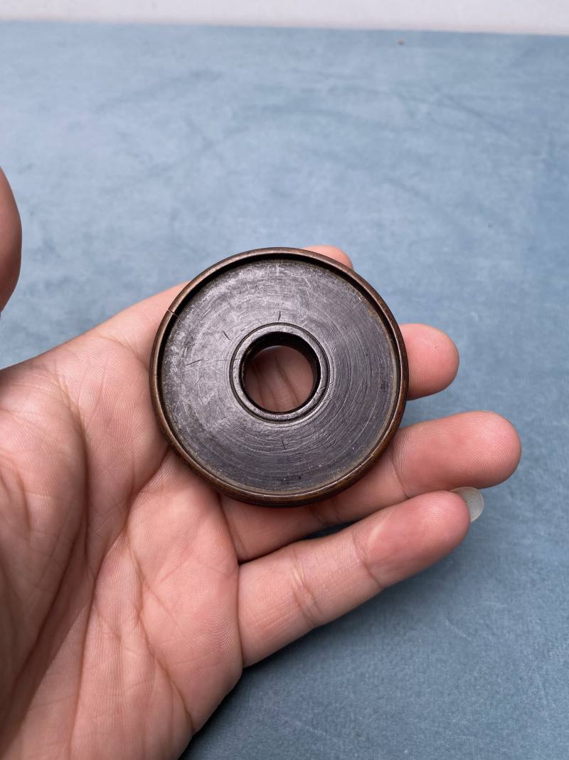 清 “石叟”款铜错银丝文房器一组六件 - 图33