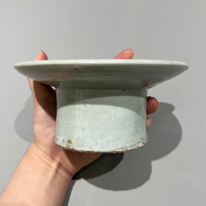 李朝 白釉高足豆 - 图4