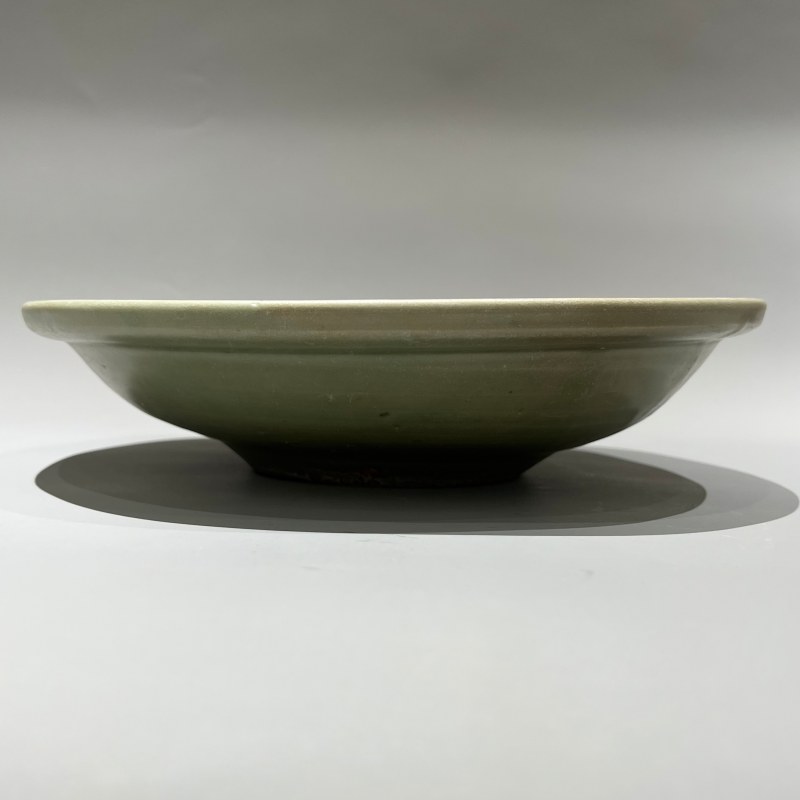 明代 龙泉窑青釉菊瓣纹盘 - 图4