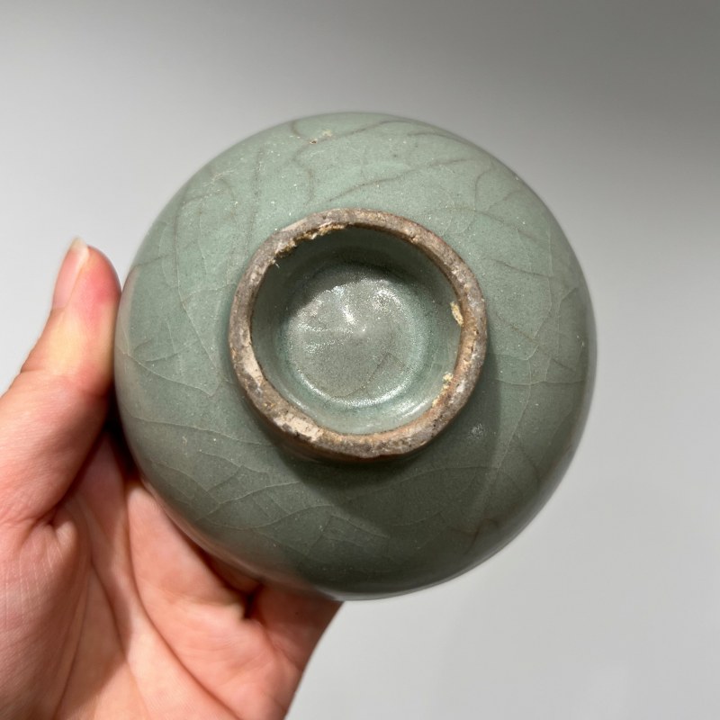 明代 龙泉窑粉青釉泡泡盏 - 图6