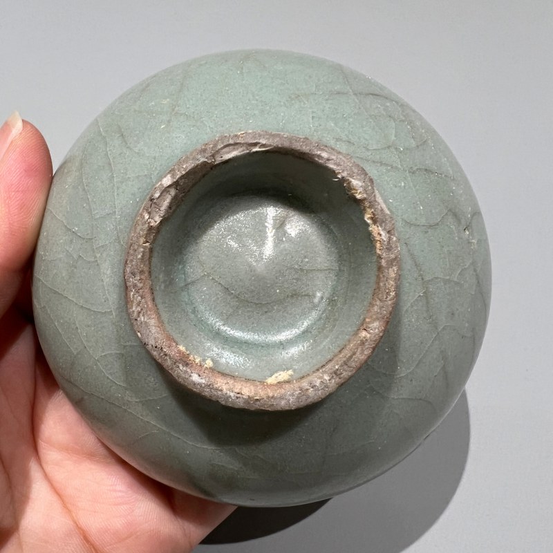 明代 龙泉窑粉青釉泡泡盏 - 图8