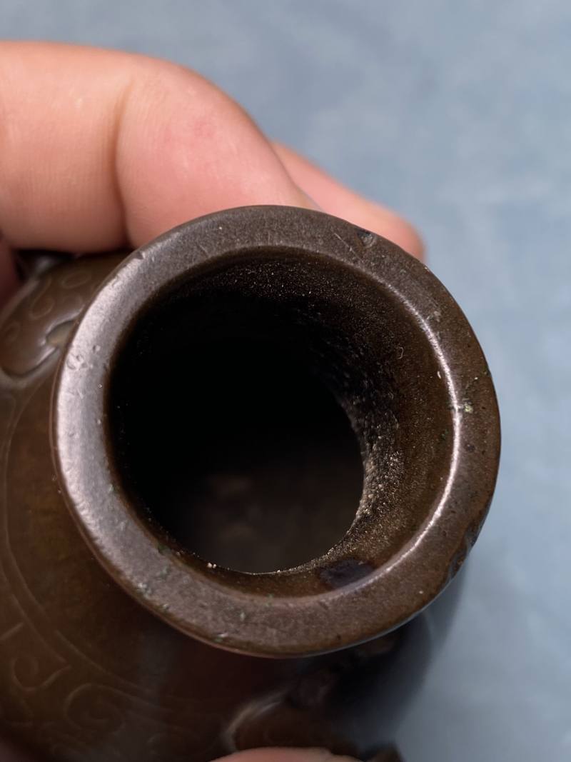 清 “石叟”款铜错银丝文房器一组六件 - 图38