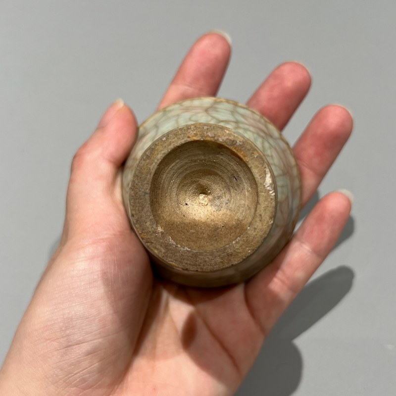 明代 龙泉窑青釉高足杯 - 图7