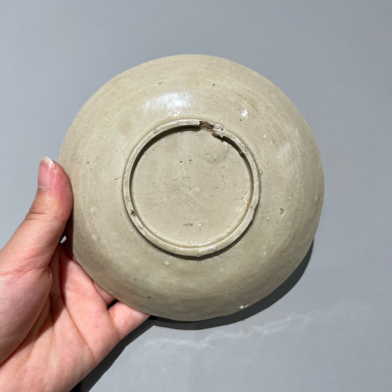 明代 白釉印花洗一对 - 图10
