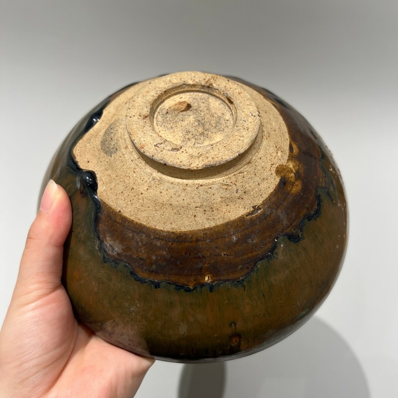 明代 黑釉铁锈花碗 - 图7