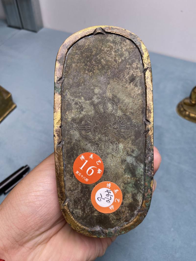 清乾隆 铜鎏金胜乐金刚双身像 - 图18