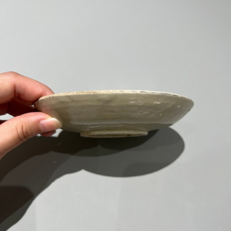 明代 白釉印花洗一对 - 图14