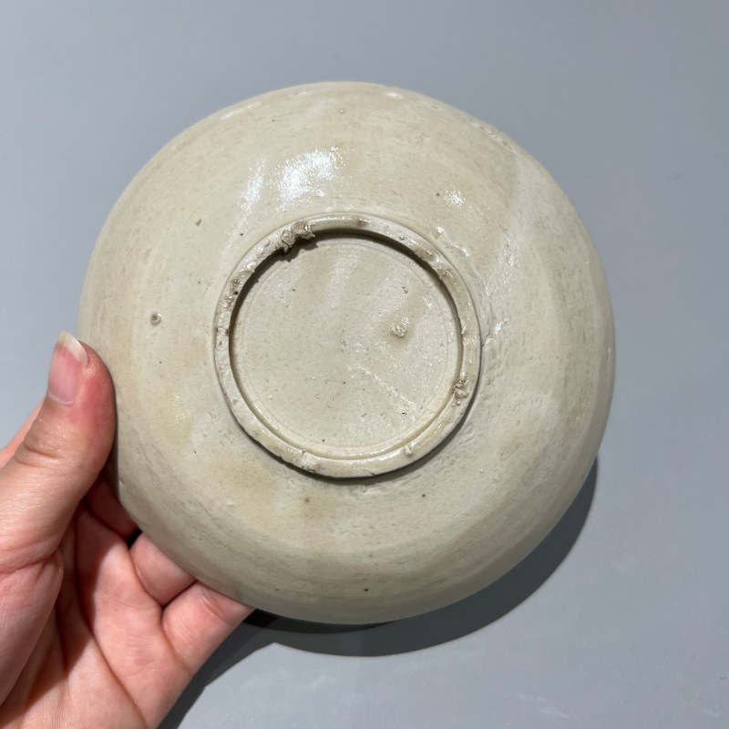 明代 白釉印花洗一对 - 图15