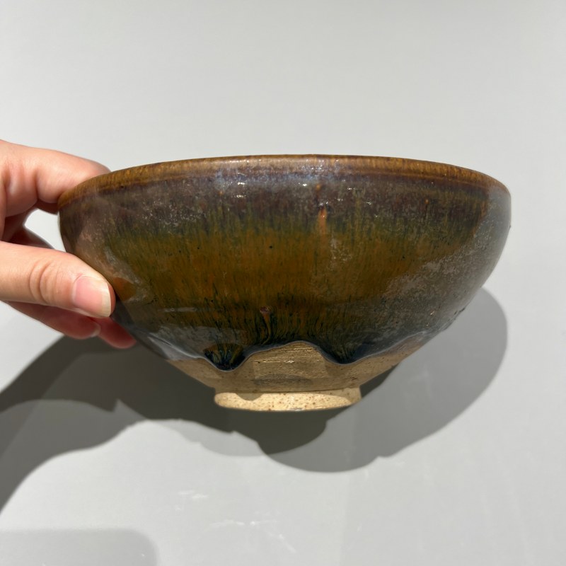 明代 黑釉铁锈花碗 - 图4