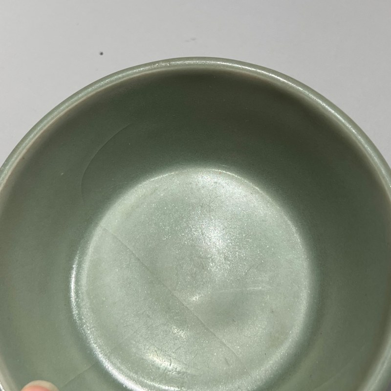 明代 龙泉窑粉青釉直边洗 - 图6