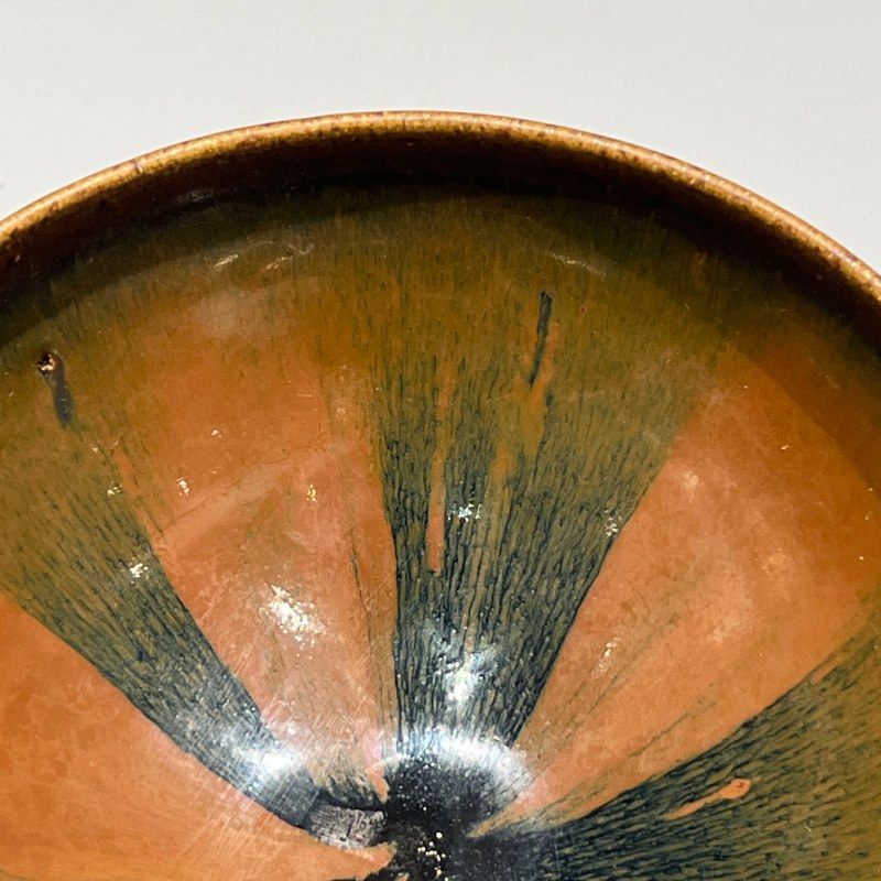 明代 黑釉铁锈花碗 - 图5