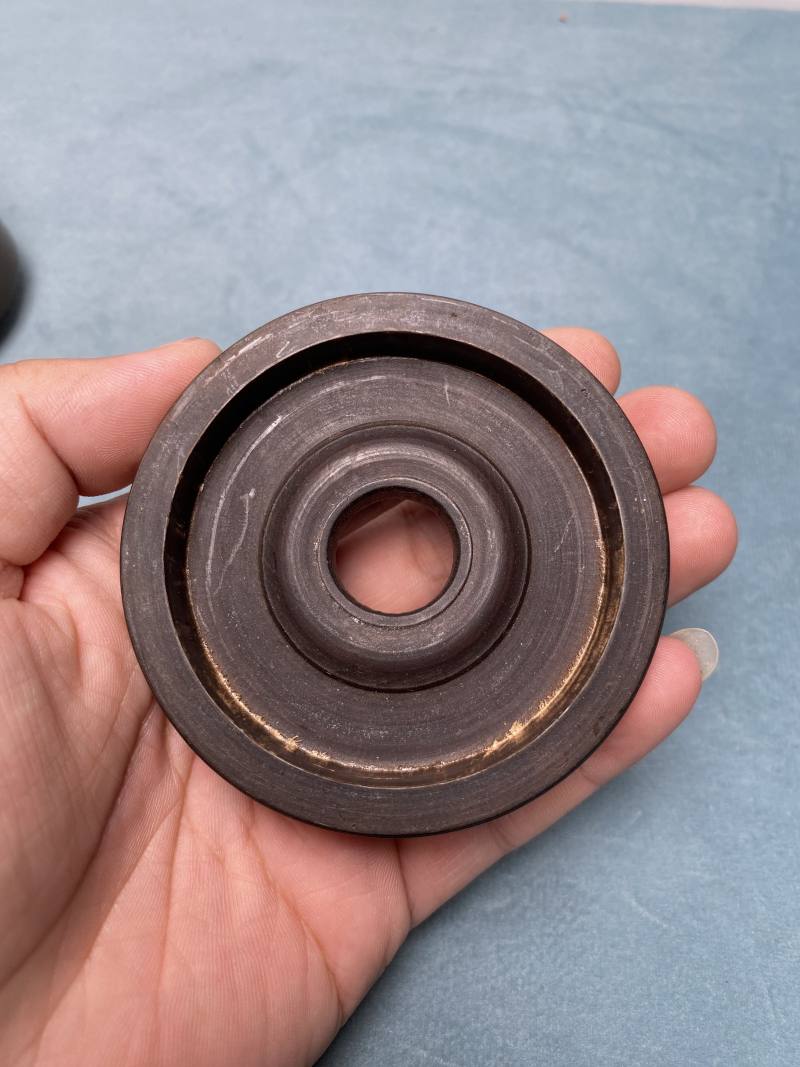 清 “石叟”款铜错银丝文房器一组六件 - 图26