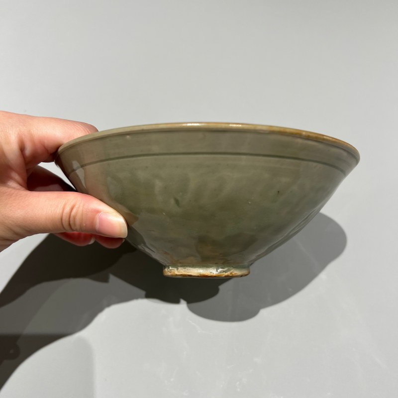 明代 青釉印花碗 - 图4