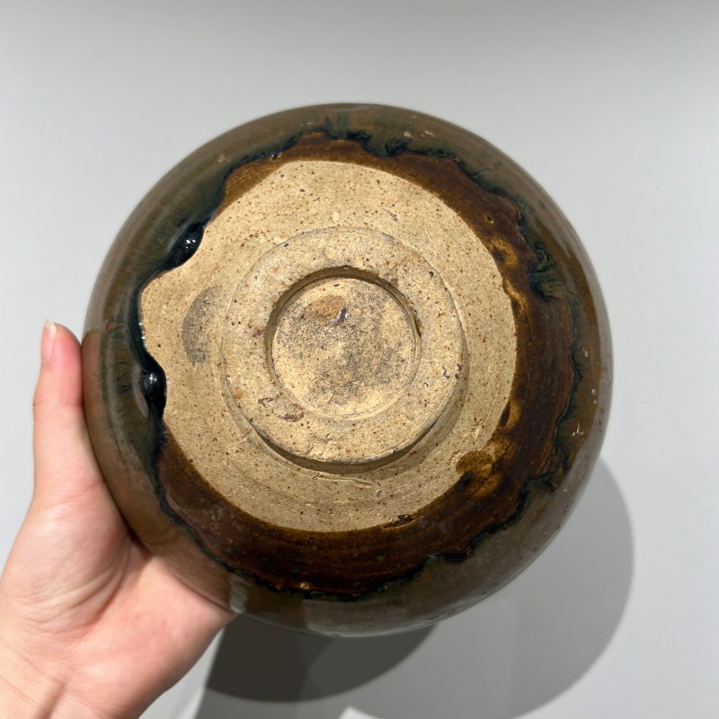 明代 黑釉铁锈花碗 - 图6