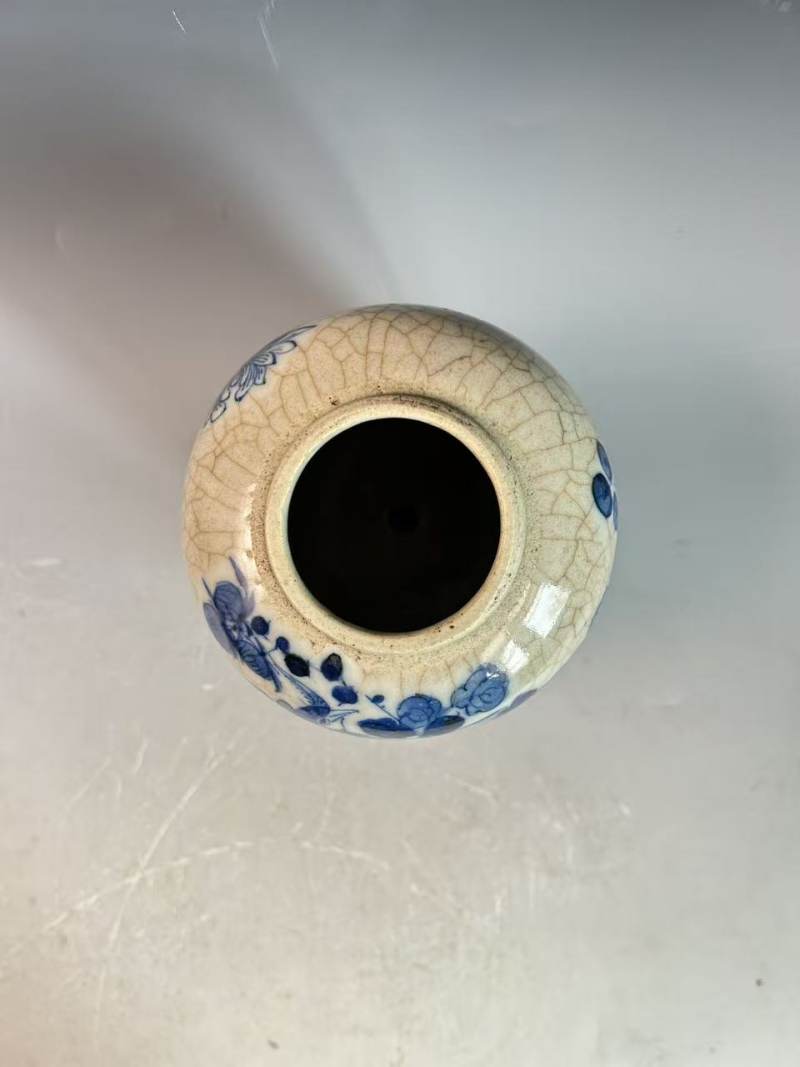 康熙 煨瓷青花罐 - 图5