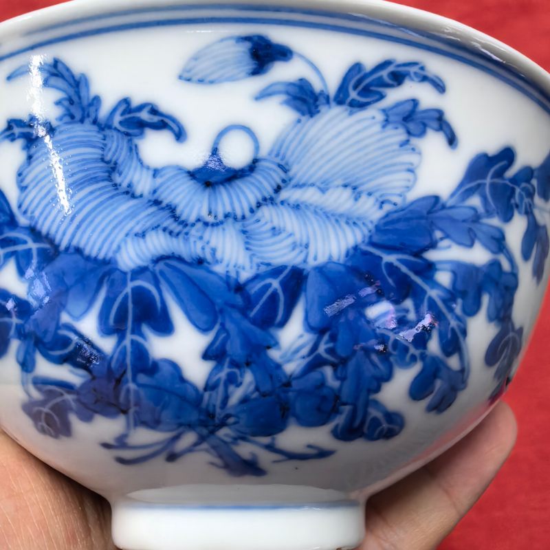 清光绪 青花花卉纹碗 - 图10