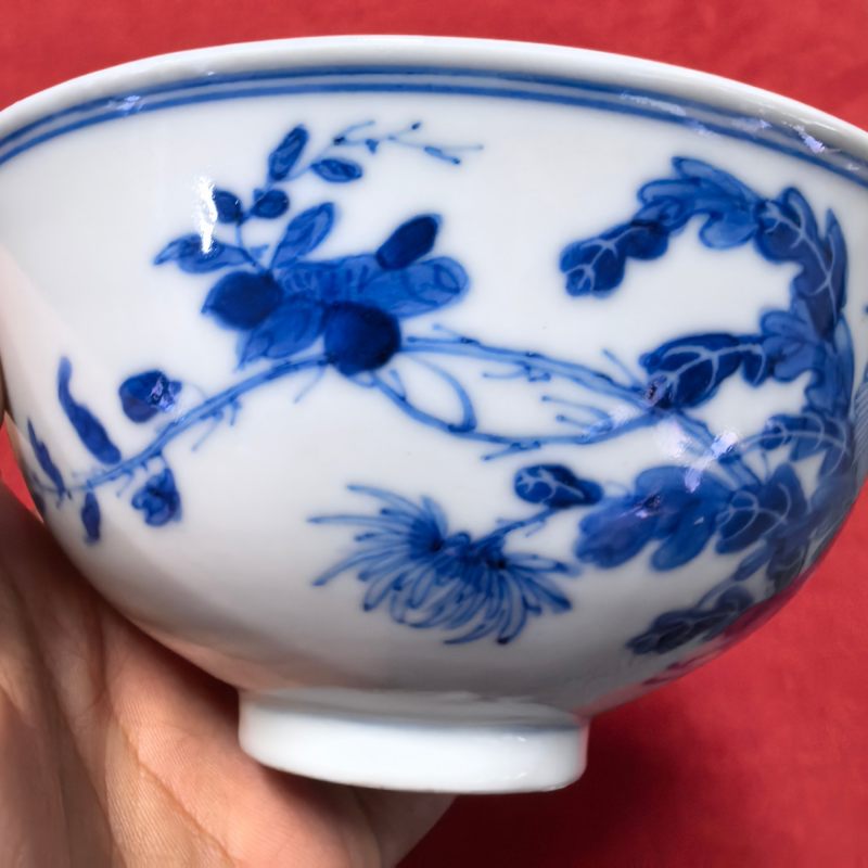 清光绪 青花花卉纹碗 - 图11