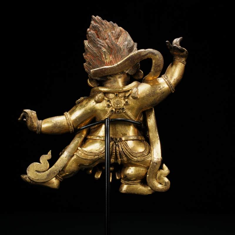 清乾隆 铜鎏金阎魔敌 - 图6