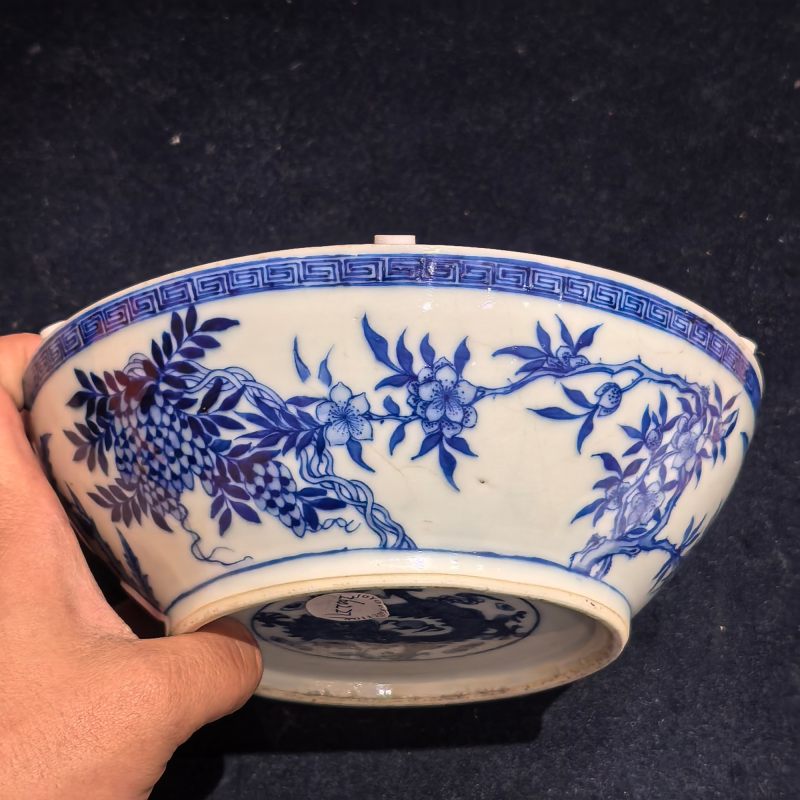 清晚期 青花花卉龙纹盒 - 图10