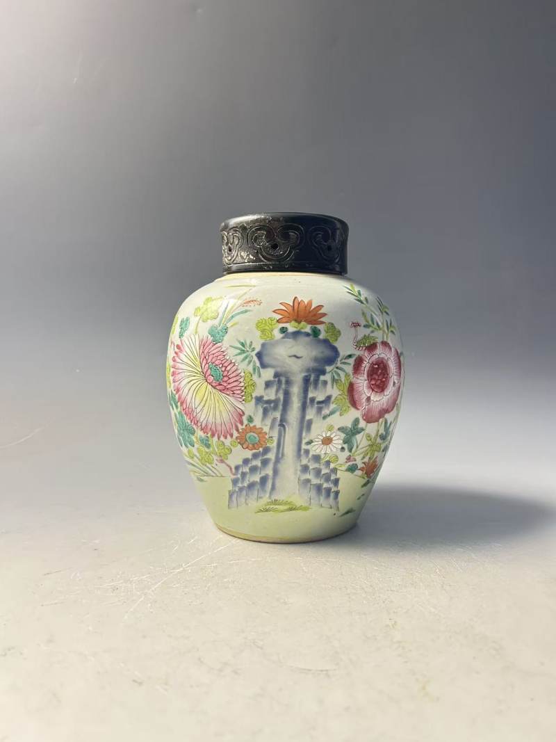 清雍正 粉彩罐 - 图4