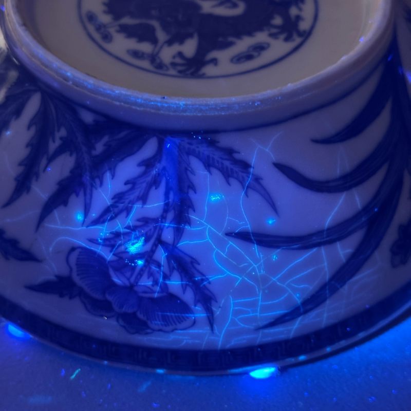 清晚期 青花花卉龙纹盒 - 图16