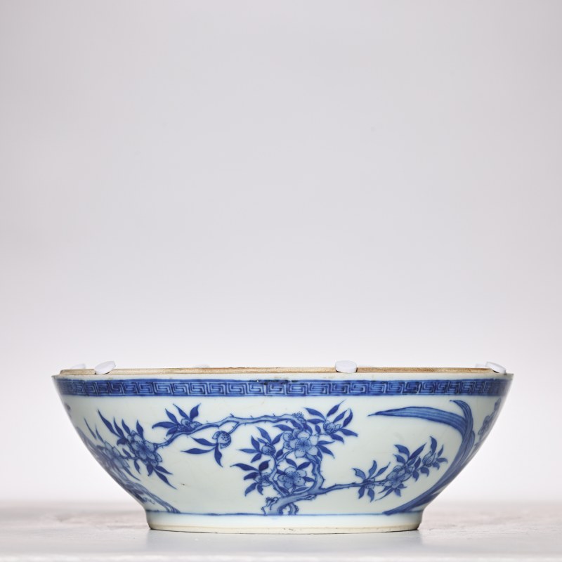 清晚期 青花花卉龙纹盒 - 图4