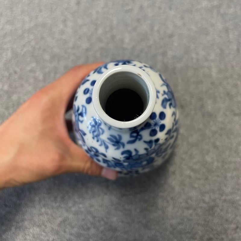 清晚期 青花花鸟纹福禄千秋瓶 - 图7