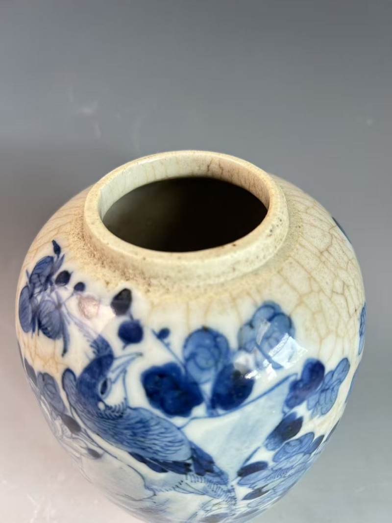康熙 煨瓷青花罐 - 图2