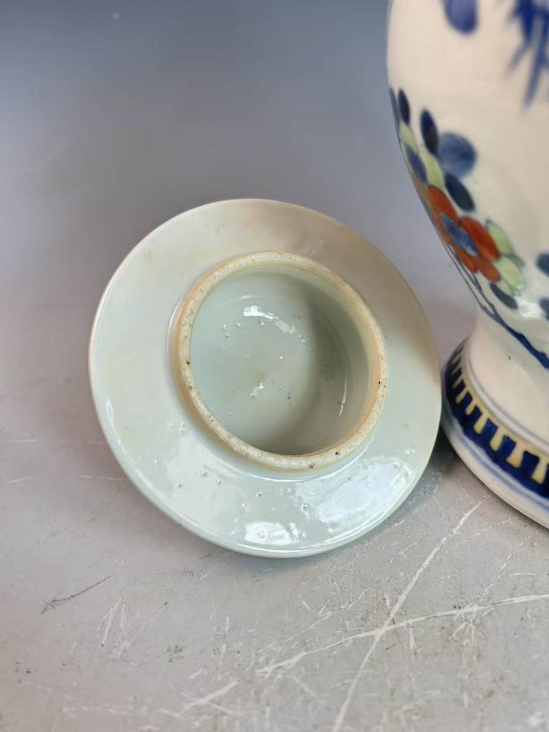 清光绪 五彩刷金将军罐 - 图6